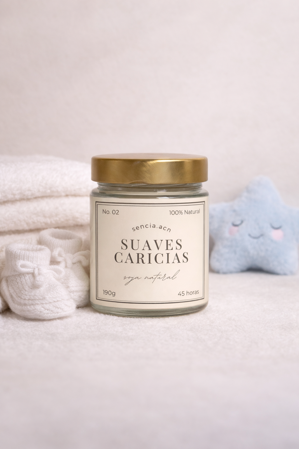 vela aromática suaves caricias