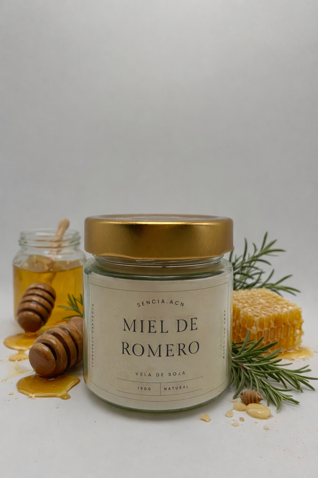 vela aromática miel de romero