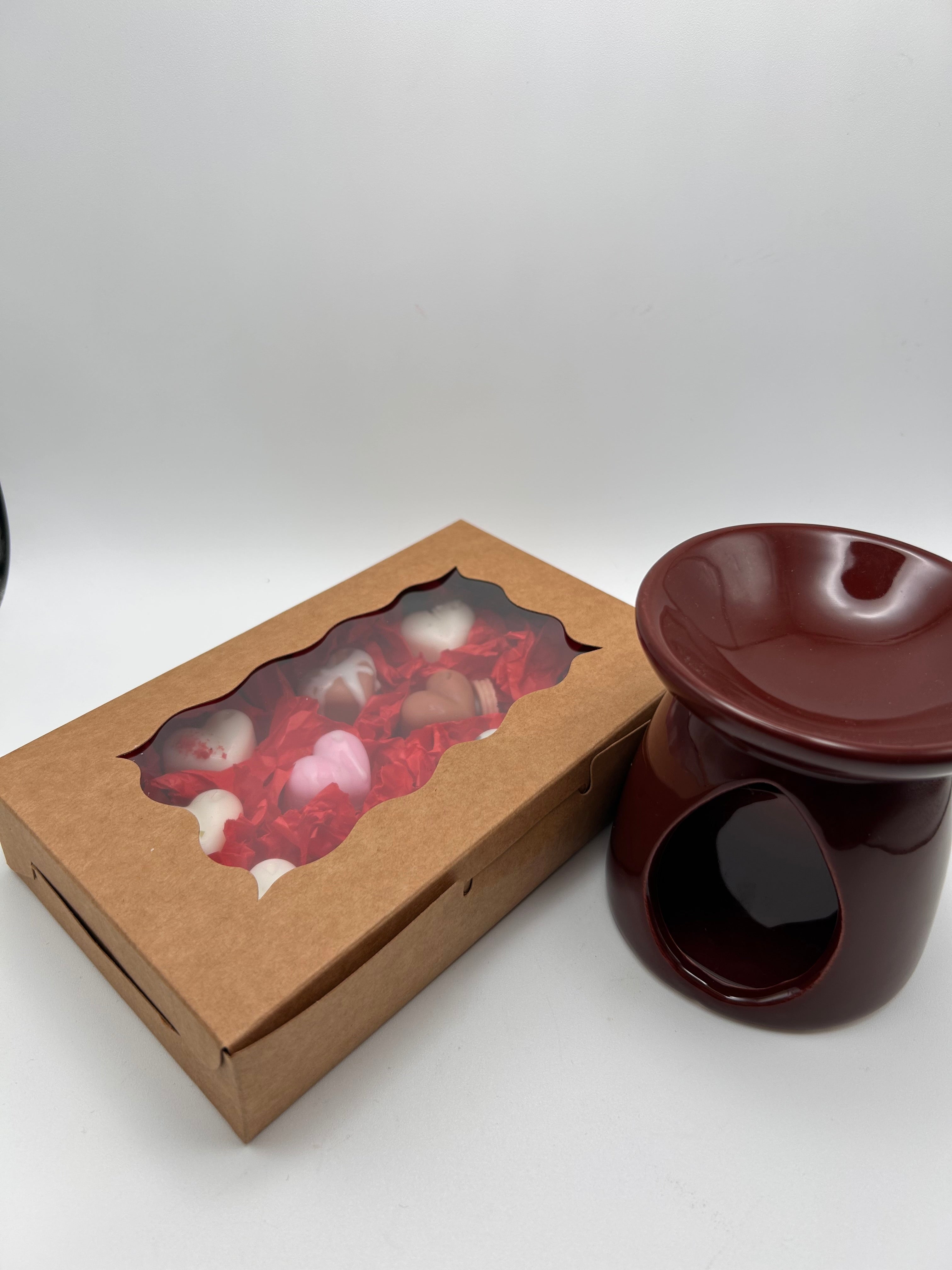 pack san valentin (caja de bombomelts + quemador)