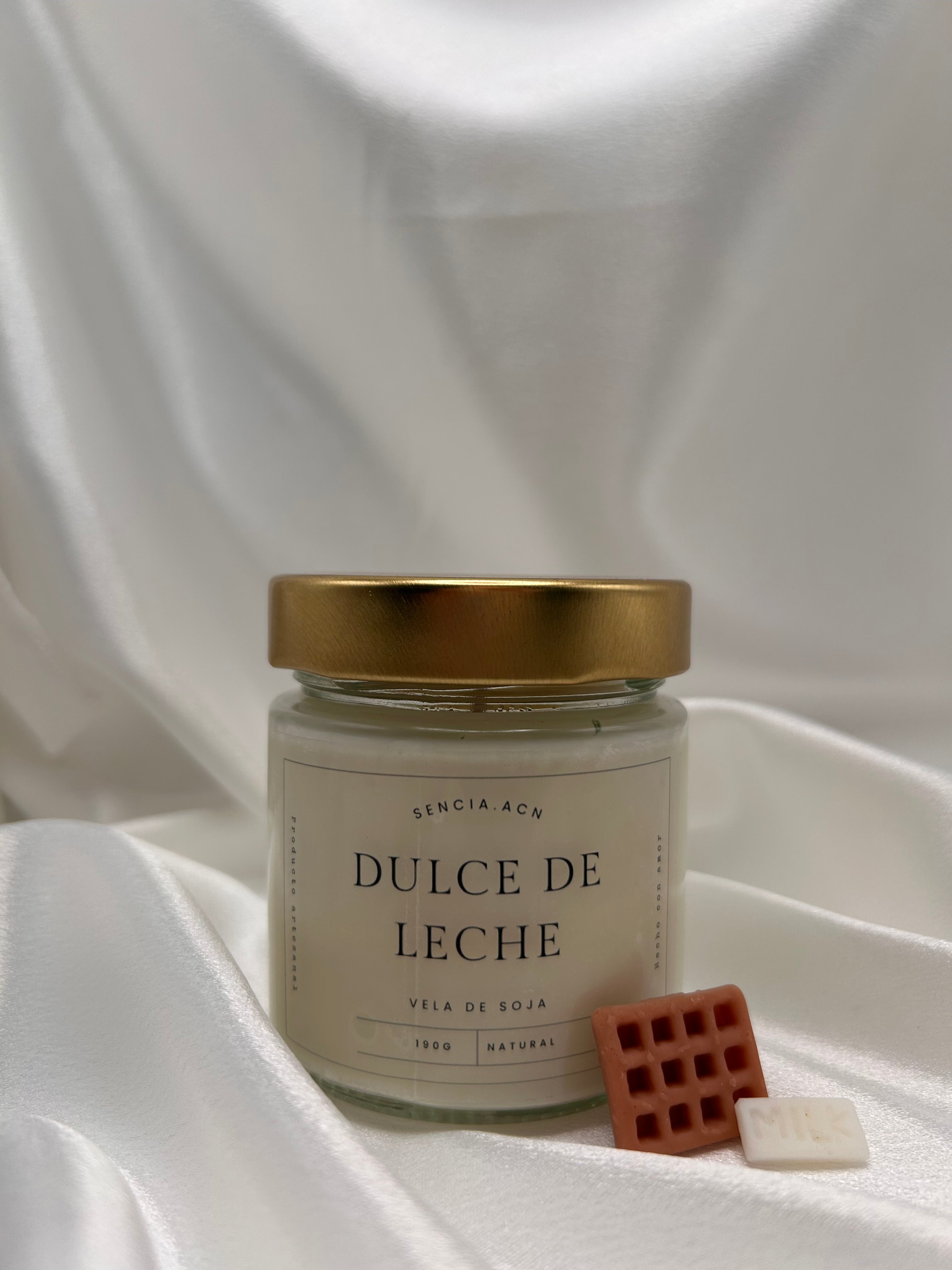 vela aromática dulce de leche