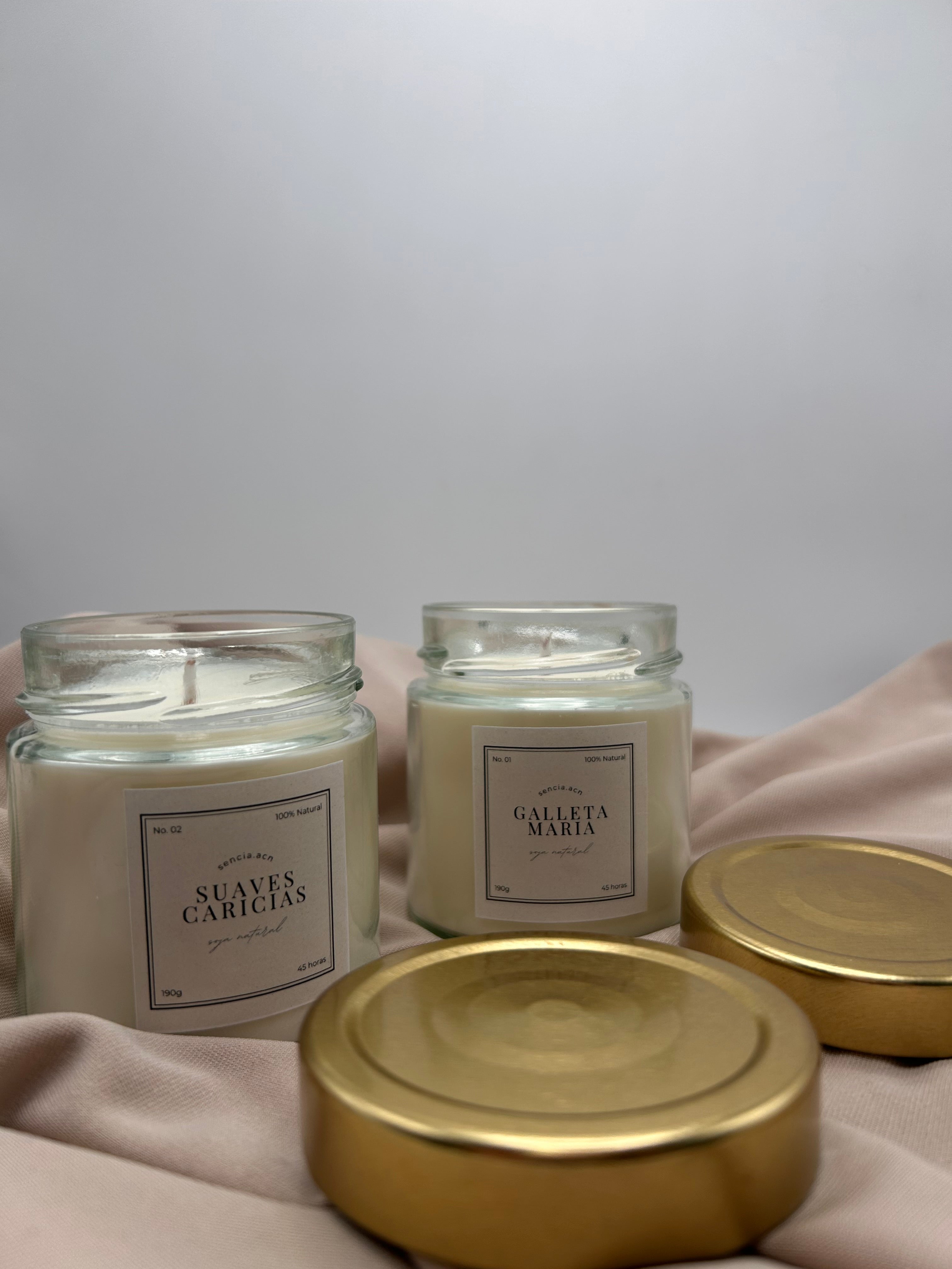 vela aromática suaves caricias