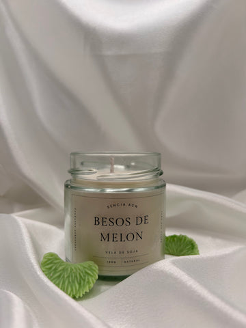 vela aromática besos de melon
