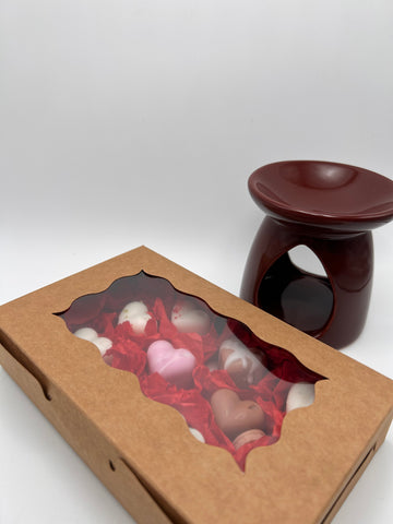 pack san valentin (caja de bombomelts + quemador)