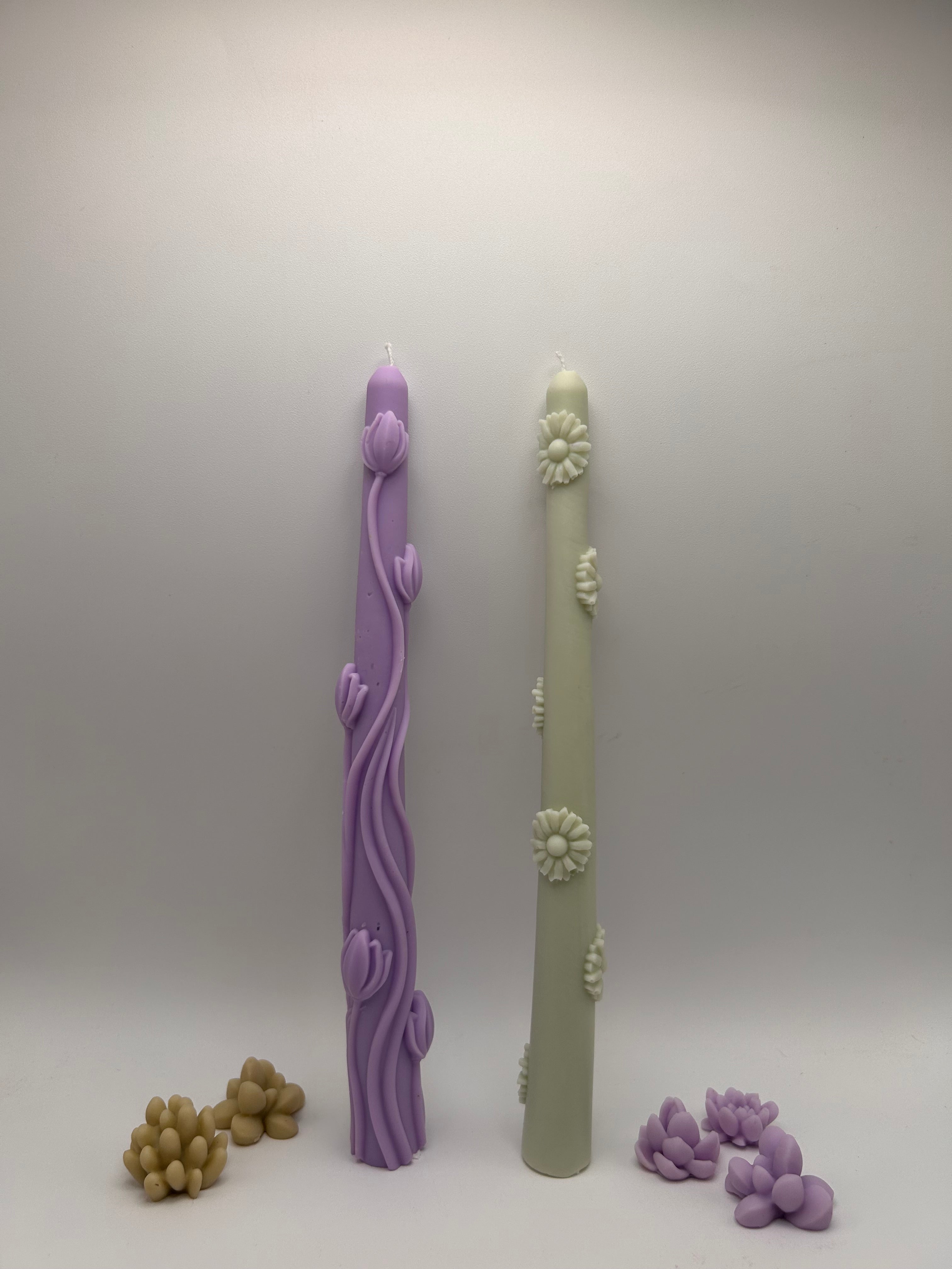 vela elegante floral