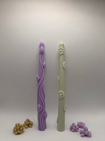 vela elegante floral