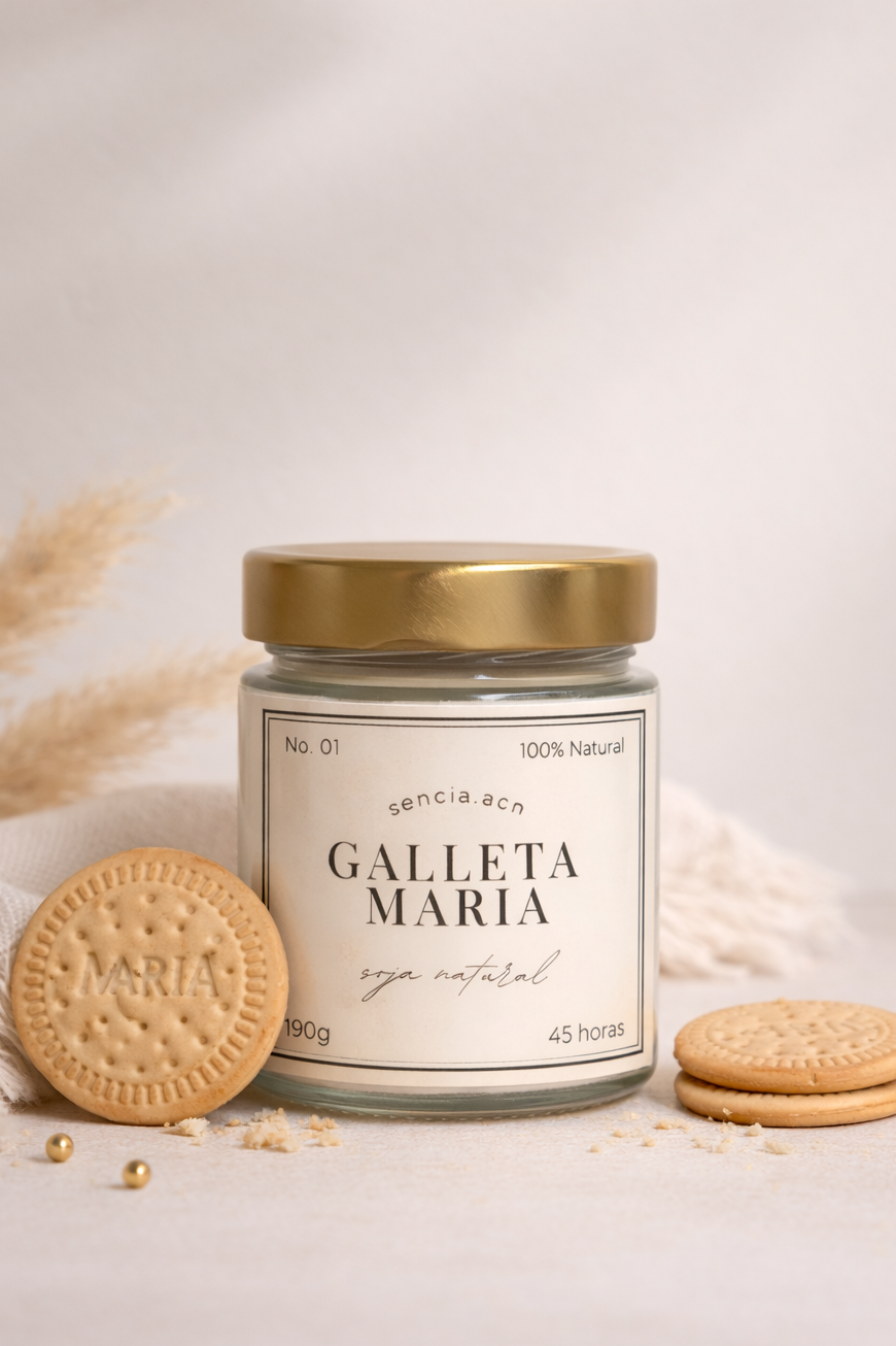 vela aromática galleta maria